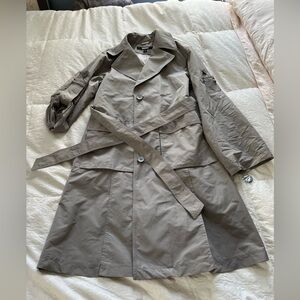 Never worn: DKNY gray Trench Coat size small
